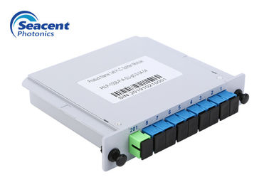 o divisor 1x8 do PLC da gaveta de 0.9mm 0.5m obstrui dentro o conector do SC APC