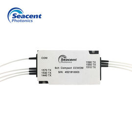 Fibra ótica 6CH CCWDM Mux Demux com tipo do conector do LC/APC, estabilidade alta