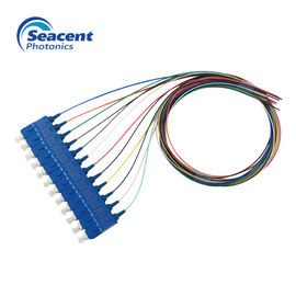 Polonês 2.0m do UPC da trança da fibra ótica do SC do feixe de 12 cores 3.0mm com revestimento de PVC