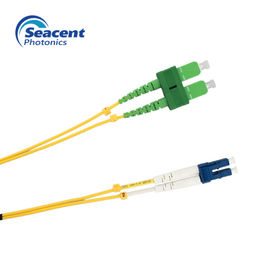 Trança da fibra ótica do duplex do único modo com o conector de FC/SC/LC/ST